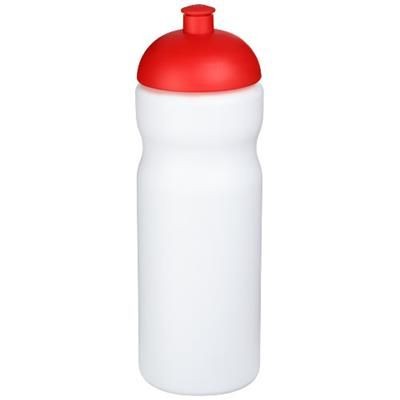 Branded Promotional BASELINE¬Æ PLUS 650 ML DOME LID SPORTS BOTTLE in White Solid-red Sports Drink Bottle From Concept Incentives.