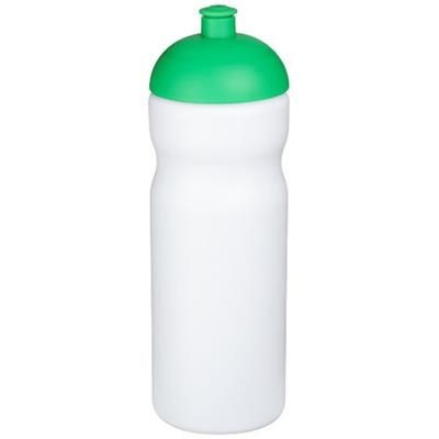 Branded Promotional BASELINE¬Æ PLUS 650 ML DOME LID SPORTS BOTTLE in White Solid-green Sports Drink Bottle From Concept Incentives.