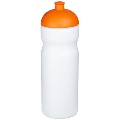 Branded Promotional BASELINE¬Æ PLUS 650 ML DOME LID SPORTS BOTTLE in White Solid-orange Sports Drink Bottle From Concept Incentives.