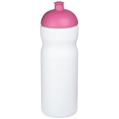 Branded Promotional BASELINE¬Æ PLUS 650 ML DOME LID SPORTS BOTTLE in White Solid-pink Sports Drink Bottle From Concept Incentives.