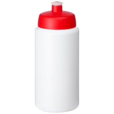 Branded Promotional BASELINE¬Æ PLUS GRIP 500 ML SPORTS LID SPORTS BOTTLE in White Solid-red Sports Drink Bottle From Concept Incentives.