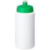 Branded Promotional BASELINE¬Æ PLUS GRIP 500 ML SPORTS LID SPORTS BOTTLE in White Solid-green Sports Drink Bottle From Concept Incentives.