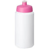 Branded Promotional BASELINE¬Æ PLUS GRIP 500 ML SPORTS LID SPORTS BOTTLE in White Solid-pink Sports Drink Bottle From Concept Incentives.