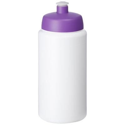 Branded Promotional BASELINE¬Æ PLUS GRIP 500 ML SPORTS LID SPORTS BOTTLE in White Solid-purple Sports Drink Bottle From Concept Incentives.