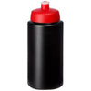 Branded Promotional BASELINE¬Æ PLUS GRIP 500 ML SPORTS LID SPORTS BOTTLE in Black Solid-red Sports Drink Bottle From Concept Incentives.