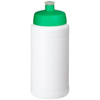 Branded Promotional BASELINE¬Æ PLUS 500 ML BOTTLE with Sports Lid in White Solid-green Sports Drink Bottle From Concept Incentives.