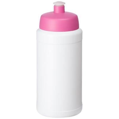 Branded Promotional BASELINE¬Æ PLUS 500 ML BOTTLE with Sports Lid in White Solid-pink Sports Drink Bottle From Concept Incentives.