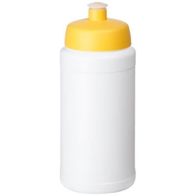 Branded Promotional BASELINE¬Æ PLUS 500 ML BOTTLE with Sports Lid in White Solid-yellow Sports Drink Bottle From Concept Incentives.