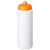 Branded Promotional BASELINE¬Æ PLUS GRIP 750 ML SPORTS LID SPORTS BOTTLE in White Solid-orange Sports Drink Bottle From Concept Incentives.