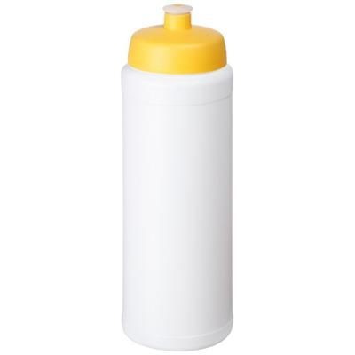 Branded Promotional BASELINE¬Æ PLUS GRIP 750 ML SPORTS LID SPORTS BOTTLE in White Solid-yellow Sports Drink Bottle From Concept Incentives.