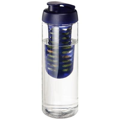 Branded Promotional H2O VIBE 850 ML FLIP LID BOTTLE & INFUSER in Transparent-aqua Blue Sports Drink Bottle From Concept Incentives.