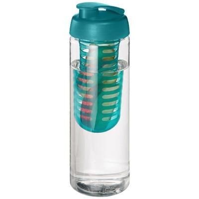 Branded Promotional H2O VIBE 850 ML FLIP LID BOTTLE & INFUSER in Transparent-aqua Blue Sports Drink Bottle From Concept Incentives.