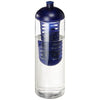 H2O VIBE 850 ML DOME LID BOTTLE & INFUSER in Clear Transparent