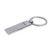 Branded Promotional SLIM SLENDER METAL KEYRING in Silver Keyring From Concept Incentives.