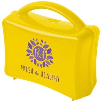 Branded Promotional STUBI JUNIOR LUNCH BOX in Yellow Lunch Box From Concept Incentives.