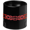 Branded Promotional EDIE PLASTIC EGG CUP in Black Solid Egg Cup From Concept Incentives.