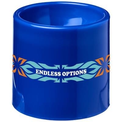 Branded Promotional EDIE PLASTIC EGG CUP in Blue Egg Cup From Concept Incentives.