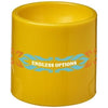 Branded Promotional EDIE PLASTIC EGG CUP in Yellow Egg Cup From Concept Incentives.