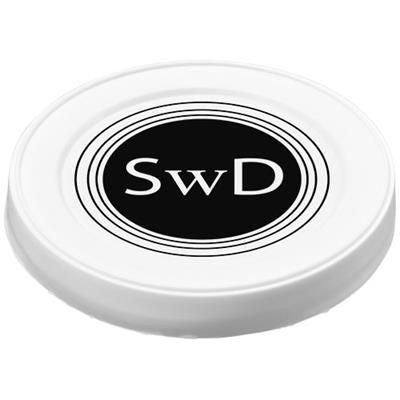 Branded Promotional SEAL PLASTIC CAN LIDS in White Solid Can Tin Lid From Concept Incentives.