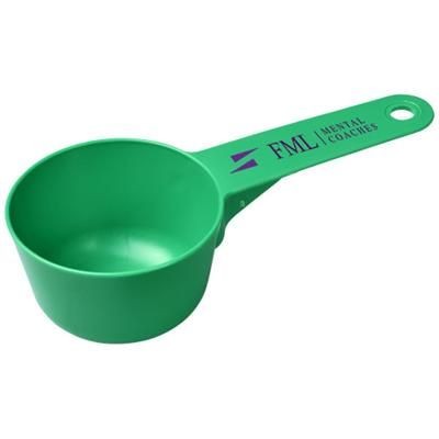 Branded Promotional CHEFZ 100 ML PLASTIC MEASURING SCOOP in Green Kitchen Utensil From Concept Incentives.