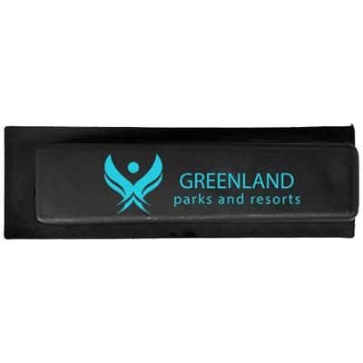 Branded Promotional DANA DOOR STOP in Black Solid Door Stop From Concept Incentives.