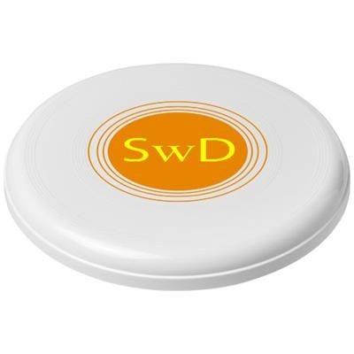 Branded Promotional MAX PLASTIC DOG FRISBEE in White Solid Frisbee From Concept Incentives.