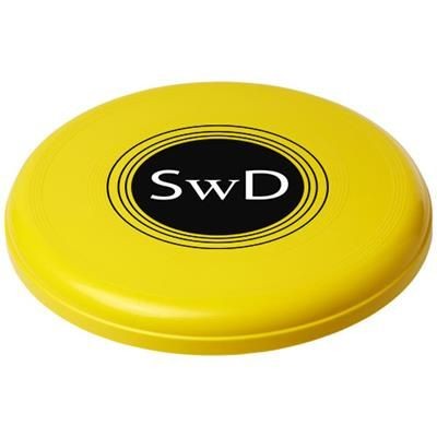 Branded Promotional MAX PLASTIC DOG FRISBEE in Yellow Frisbee From Concept Incentives.