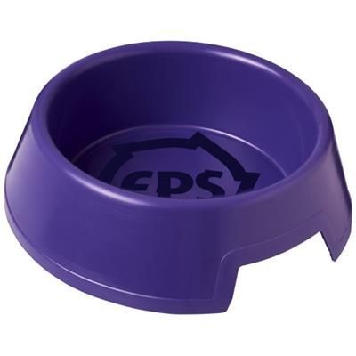 Branded Promotional JET¬†PLASTIC DOG BOWL in Purple Bowl From Concept Incentives.