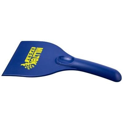 Branded Promotional ARTUR CURVE PLASTIC ICE SCRAPER in Dark Blue Ice Scraper From Concept Incentives.