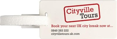 Branded Promotional RIVER WINDOW LUGGAGE TAG in Blue Luggage Tag From Concept Incentives.