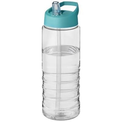 Branded Promotional H2O TREBLE 750 ML SPOUT LID SPORTS BOTTLE in Transparent-aqua Blue Sports Drink Bottle From Concept Incentives.