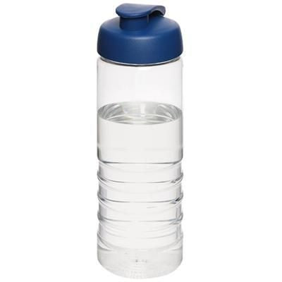Branded Promotional H2O TREBLE 750 ML FLIP LID SPORTS BOTTLE in Transparent-aqua Blue Sports Drink Bottle From Concept Incentives.
