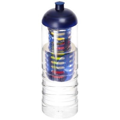 Branded Promotional H2O TREBLE 750 ML DOME LID BOTTLE & INFUSER in Transparent-aqua Blue Sports Drink Bottle From Concept Incentives.