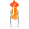 H2O TREBLE 750 ML DOME LID BOTTLE & INFUSER in Clear Transparent
