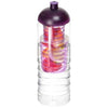 H2O TREBLE 750 ML DOME LID BOTTLE & INFUSER in Clear Transparent