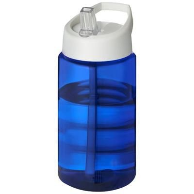 Branded Promotional BOP SPOUT LID BOTTLE - BLWH in Blue-white Solid Sports Drink Bottle From Concept Incentives.