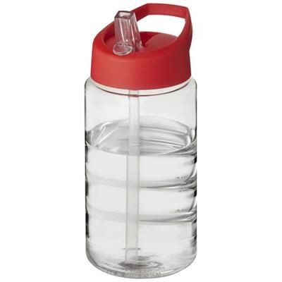 Branded Promotional BOP SPOUT LID BOTTLE - CLRD in Transparent-red Sports Drink Bottle From Concept Incentives.