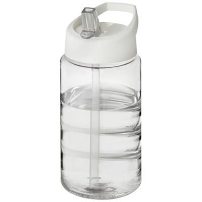 Branded Promotional BOP SPOUT LID BOTTLE - CLWH in Transparent-white Solid Sports Drink Bottle From Concept Incentives.