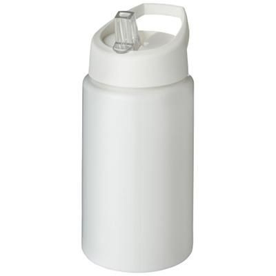 Branded Promotional BOP SPOUT LID BOTTLE - WH in White Solid Sports Drink Bottle From Concept Incentives.