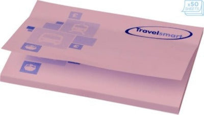 Branded Promotional STICKY-MATE BUDGET A7 STICKY NOTES 100X75 in Pink from Concept Incentives