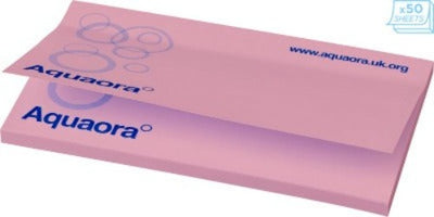 Branded Promotional BUDGET STICKY-MATE STICKY NOTES 127X75 in Pink Notebooks & Pads From Concept Incentives.