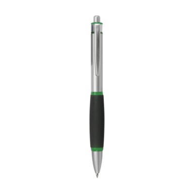 Branded Promotional SILVERGRIP PEN in Green Pen From Concept Incentives.