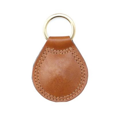 Branded Promotional RICHMOND LARGE TEAR DROP KEYRING FOB in Nappa Leather Keyring From Concept Incentives.