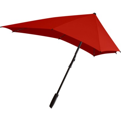 Branded Promotional SENZ SMART STICK UMBRELLA in Sunset Red Umbrella From Concept Incentives.