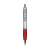 Branded Promotional ATHOS SILVER PEN in Red Pen From Concept Incentives.