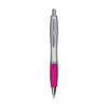 Branded Promotional ATHOS SILVER PEN in Pink Pen From Concept Incentives.