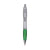 Branded Promotional ATHOS SILVER PEN in Green Pen From Concept Incentives.