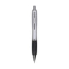 Branded Promotional ATHOS SILVER PEN in Black Pen From Concept Incentives.