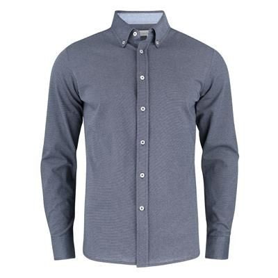 Branded Promotional BURLINGHAM MENS OXFORD LOOK JERSEY SHIRT Shirt From Concept Incentives.