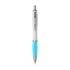 Branded Promotional ATHOS WHITE PEN in Light Blue Pen From Concept Incentives.